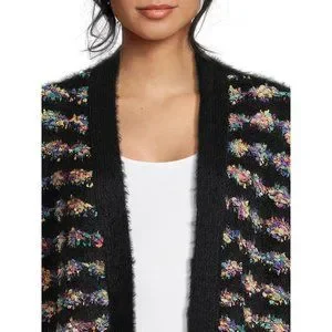 Dreamers Sweaters Dreamers Black Rainbow Midweight Oversized